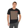 Designer Monogram Tee — Brown GG Pattern with Red "VZAI" Accent